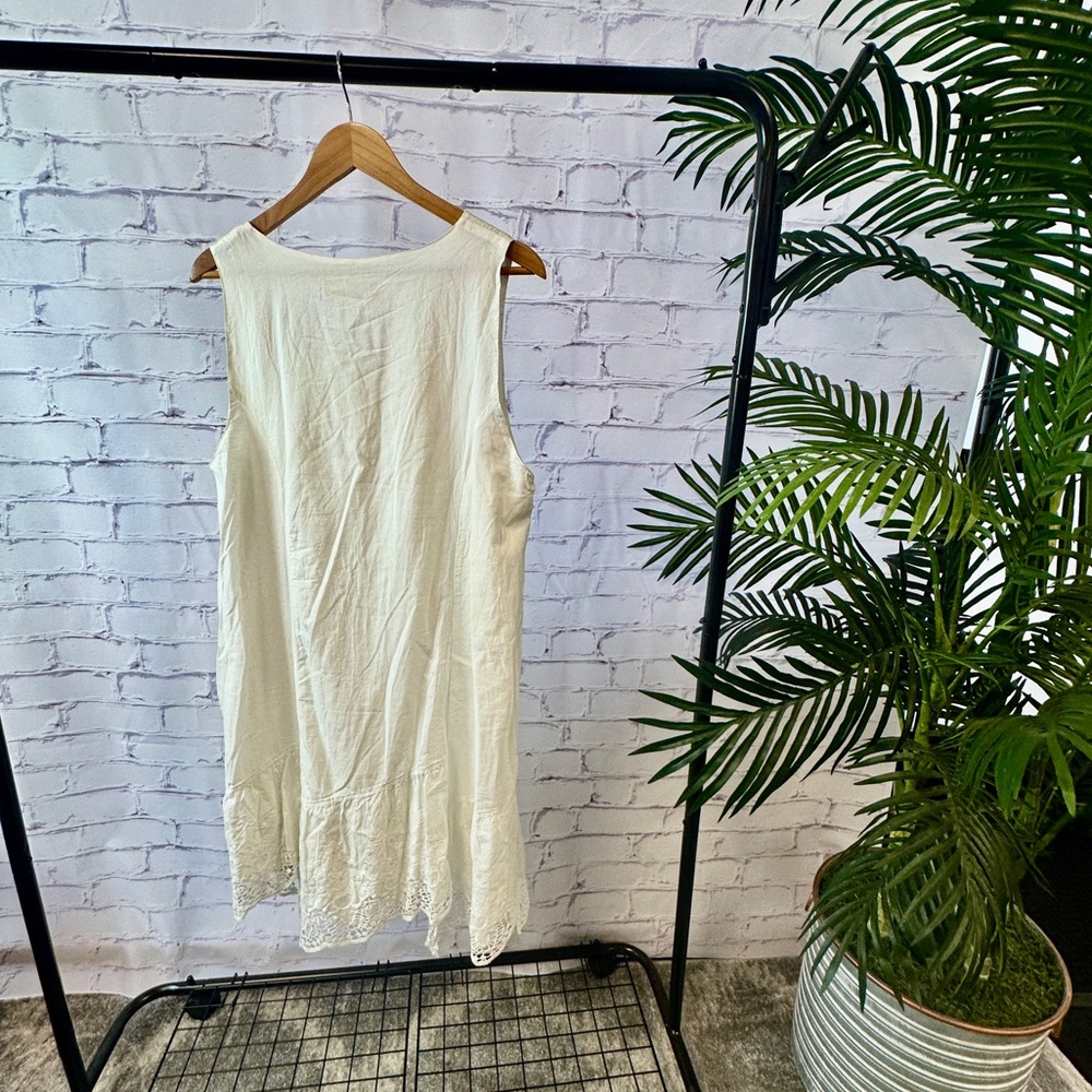 Anthropologie cotton white dress - Picture 3 of 8